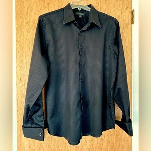 Black Express Design Studio Dress Shirt size XL 17 -17.5 neck